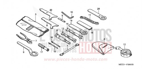OUTILS CBR600RR5 de 2005